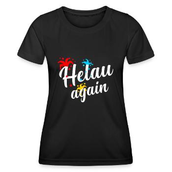 Helau, Fasching, Carnaval, Fasnacht, Fasnet - T-shirt sport Femme - noir - Devant - AI Model Female 172 light (172cm)