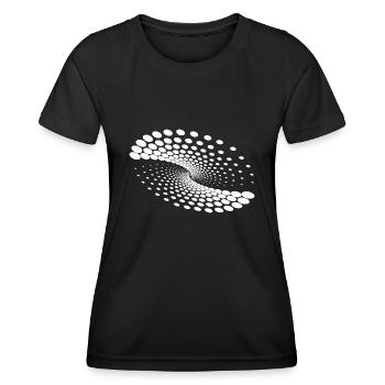 Gedrehte Strudel Spirale Planeten Formation - Frauen Funktions-T-Shirt - Schwarz - Vorne - AI Model Female 172 light (172cm)