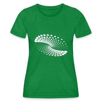 Gedrehte Strudel Spirale Planeten Formation - Frauen Funktions-T-Shirt - Kelly Green - Vorne - AI Model Female 172 dark (172cm)