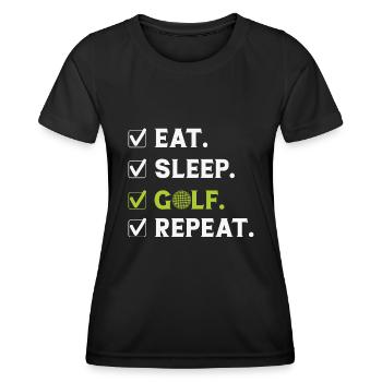 Golf Golfing Golfer Golfer Golf Club - T-shirt sport Femme - noir - Devant - AI Model Female 172 light (172cm)