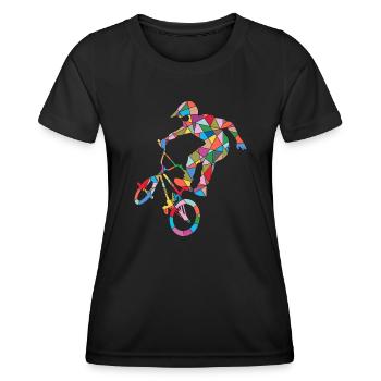 BMX Bike Rider Stunt Men's Kids Bike BMX - Women's Functional T-Shirt - black - Front - AI Model Female 172 light (172cm)
