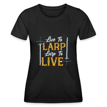 Larp Larper Larping Live Action Jeu de rôle - T-shirt sport Femme - noir - Devant - AI Model Female 172 light (172cm)