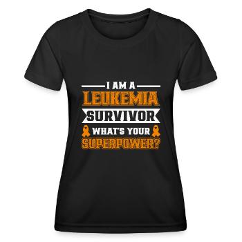 Leukemia Awareness Month Leukemia Survivor - Women's Functional T-Shirt - black - Front - AI Model Female 172 light (172cm)