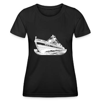 Remorqueur de navire océanique élégant - T-shirt sport Femme - noir - Devant - AI Model Female 172 light (172cm)