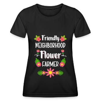 Nachbar Haus Bier Feier - Frauen Funktions-T-Shirt - Schwarz - Vorne - AI Model Female 172 light (172cm)