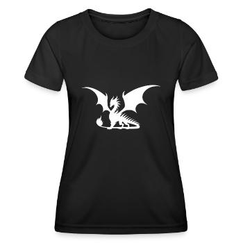 Impressive dragon with wings - Women's Functional T-Shirt - black - Front - AI Model Female 172 light (172cm)