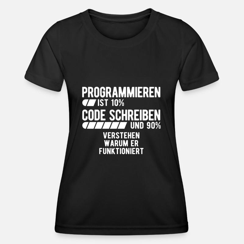 Informatik Informatiker Programmierer - Frauen Funktions-T-Shirt - Schwarz