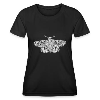 Eleganter Vintage Falter - Frauen Funktions-T-Shirt - Schwarz - Vorne - AI Model Female 172 light (172cm)