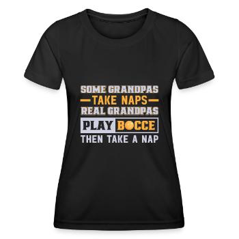 Boccia Spieler Boccia Spiel Boule - Frauen Funktions-T-Shirt - Schwarz - Vorne - AI Model Female 172 light (172cm)