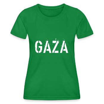 GAZA - T-shirt sport Femme - vert - Devant - AI Model Female 172 dark (172cm)