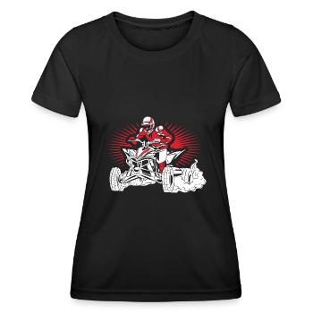 Quad - Frauen Funktions-T-Shirt - Schwarz - Vorne - AI Model Female 172 light (172cm)