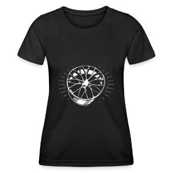 Tuning - Frauen Funktions-T-Shirt - Schwarz - Vorne - AI Model Female 172 light (172cm)