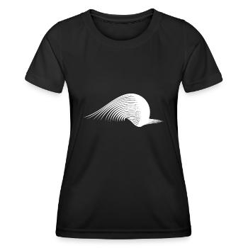 Gravitationsfeld Punkt in der Raumzeit Masse - Frauen Funktions-T-Shirt - Schwarz - Vorne - AI Model Female 172 light (172cm)