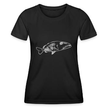 Grimmiger Zackenbarsch Patrouille im Meer - Frauen Funktions-T-Shirt - Schwarz - Vorne - AI Model Female 172 light (172cm)