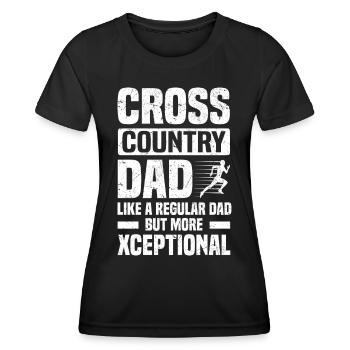 Crosslauf | Cross Country Läufer Berglauf Geschenk - Frauen Funktions-T-Shirt - Schwarz - Vorne - AI Model Female 172 light (172cm)