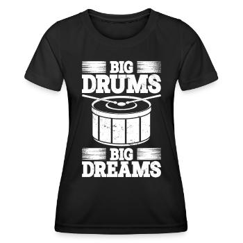 Tenor Schlagzeuger - Frauen Funktions-T-Shirt - Schwarz - Vorne - AI Model Female 172 light (172cm)