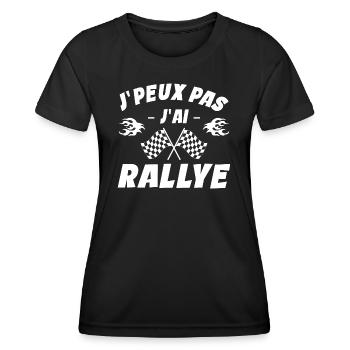 Je Peux Pas J'ai Rallye - T-shirt sport Femme - noir - Devant - AI Model Female 172 light (172cm)