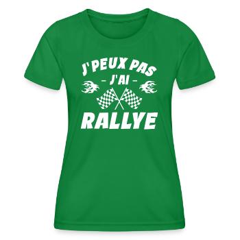 Je Peux Pas J'ai Rallye - T-shirt sport Femme - vert - Devant - AI Model Female 172 dark (172cm)