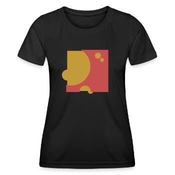 modern fire cheese 01 - Frauen Funktions-T-Shirt - Schwarz - Vorne - AI Model Female 172 light (172cm)