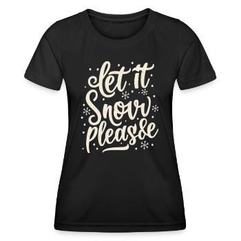 Qu’il neige - T-shirt sport Femme - noir - Devant - AI Model Female 172 light (172cm)