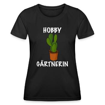 Hobby Gärtnerin Pflanze das Gärtnerin Shirt - Frauen Funktions-T-Shirt - Schwarz - Vorne - AI Model Female 172 light (172cm)
