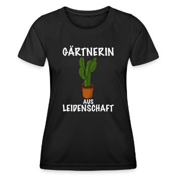 Gärtnerin Leidenschaft für Gärtner Frauen Garten - Frauen Funktions-T-Shirt - Schwarz - Vorne - AI Model Female 172 light (172cm)
