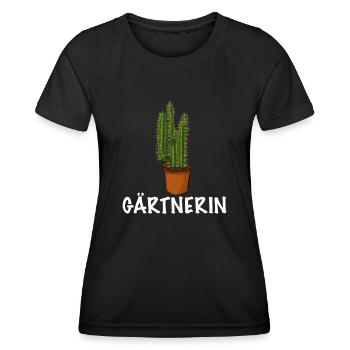 Gärtnerin Pflanze das Gärtnerin Shirt - Frauen Funktions-T-Shirt - Schwarz - Vorne - AI Model Female 172 light (172cm)