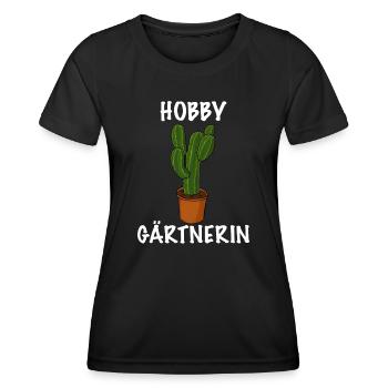 Hobby Gärtnerin Pflanze das Gärtnerin Shirt - Frauen Funktions-T-Shirt - Schwarz - Vorne - AI Model Female 172 light (172cm)