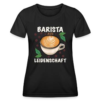 Barista Kaffee - Frauen Funktions-T-Shirt - Schwarz - Vorne - AI Model Female 172 light (172cm)