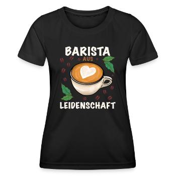Barista Kaffee Beruf - Frauen Funktions-T-Shirt - Schwarz - Vorne - AI Model Female 172 light (172cm)