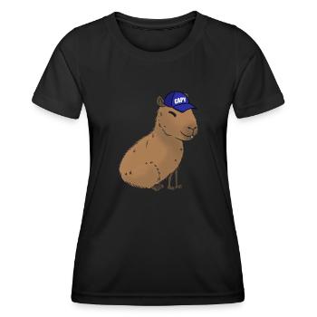 Capybara - Women's Functional T-Shirt - black - Front - AI Model Female 172 light (172cm)