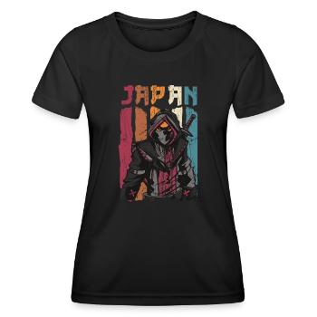 Japon Samouraï Ninja Warrior - T-shirt sport Femme - noir - Devant - AI Model Female 172 light (172cm)