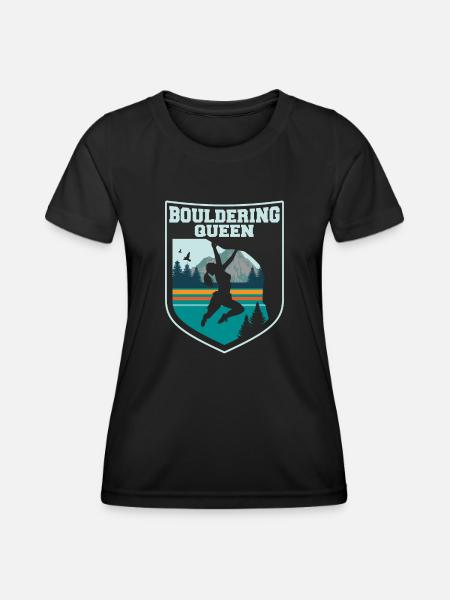 Bouldering - Women's Functional T-Shirt - black