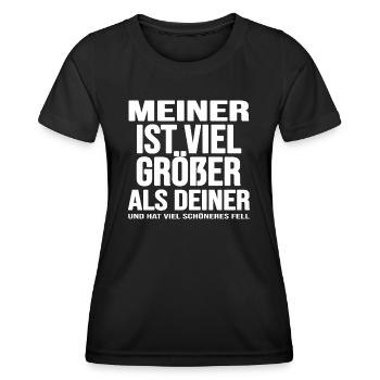 Hund Hundewiese Hundetrainer dog-memes Fellfarbe - Frauen Funktions-T-Shirt - Schwarz - Vorne - AI Model Female 172 light (172cm)