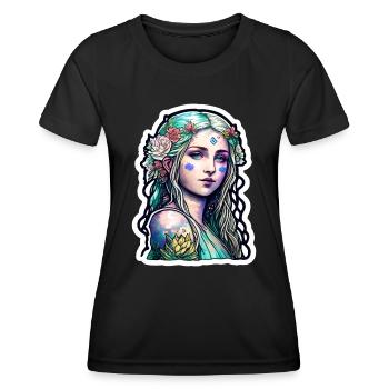 Reine des glaces - T-shirt sport Femme - noir - Devant - AI Model Female 172 light (172cm)