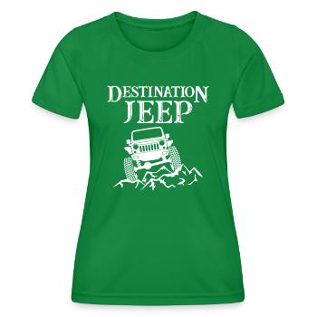 Destinations Jeeps - T-shirt sport Femme - vert - Devant - AI Model Female 172 dark (172cm)