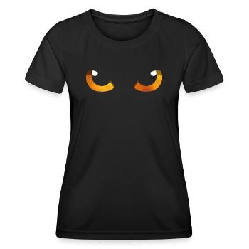 Cat Eyes Orange - Women's Functional T-Shirt - black - Front - AI Model Female 172 light (172cm)