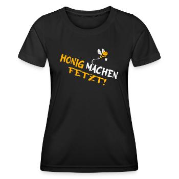 Imkerei Honigmacher "Imker macht Honig" - Frauen Funktions-T-Shirt - Schwarz - Vorne - AI Model Female 172 light (172cm)
