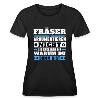 Milling cutters don't argue - Women's Functional T-Shirt - black - Front - AI Model Female 172 light (172cm)