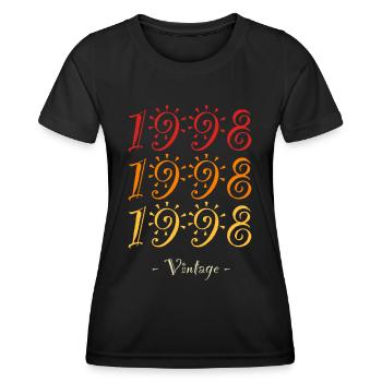 Jahrgang 1998 - Frauen Funktions-T-Shirt - Schwarz - Vorne - AI Model Female 172 light (172cm)