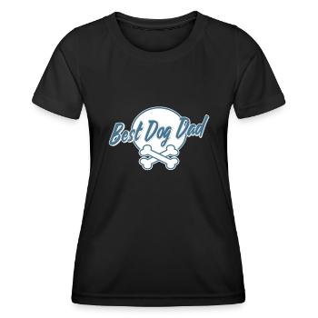 Best Dog Dad dog owner gift shirt dog dad - Women's Functional T-Shirt - black - Front - AI Model Female 172 light (172cm)