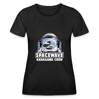 Vaporwave Otaku Space Manga Japon Retrowave - T-shirt sport Femme - noir - Devant - AI Model Female 172 light (172cm)
