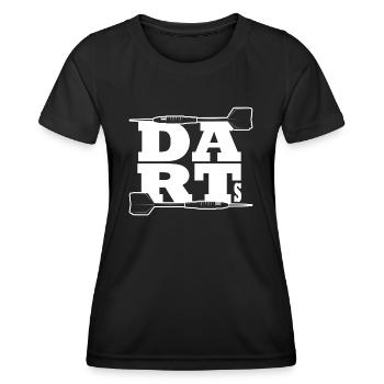 Dart Dart Darter Dartboard - Women's Functional T-Shirt - black - Front - AI Model Female 172 light (172cm)
