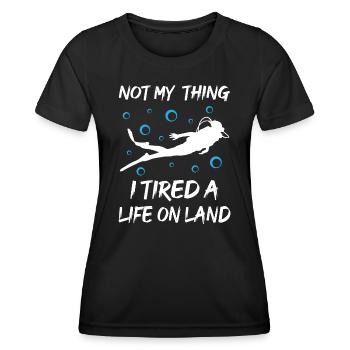 Not my Thing Diving Ocean - Women's Functional T-Shirt - black - Front - AI Model Female 172 light (172cm)