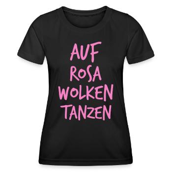 Auf rosa Wolken tanzen - Frauen Funktions-T-Shirt - Schwarz - Vorne - AI Model Female 172 light (172cm)