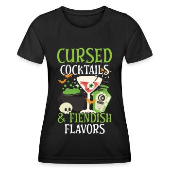Cursed cocktails & devilish flavors - Women's Functional T-Shirt - black - Front - AI Model Female 172 light (172cm)
