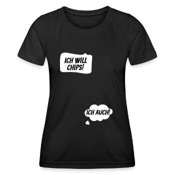 Schwangerschaft verkünden Babybauch schwanger - Frauen Funktions-T-Shirt - Schwarz - Vorne - AI Model Female 172 light (172cm)