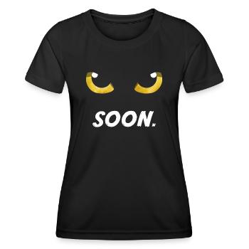 Katzenaugen bald gelb - Frauen Funktions-T-Shirt - Schwarz - Vorne - AI Model Female 172 light (172cm)