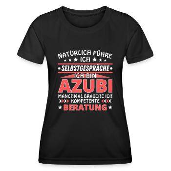 Ich führe Selbstgespräche - Azubi Edition - Frauen Funktions-T-Shirt - Schwarz - Vorne - AI Model Female 172 light (172cm)