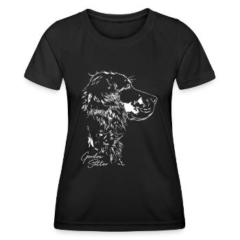 GORDON SETTER chien de chasse chiens de chasse chiens Wilsigns - T-shirt sport Femme - noir - Devant - AI Model Female 172 light (172cm)